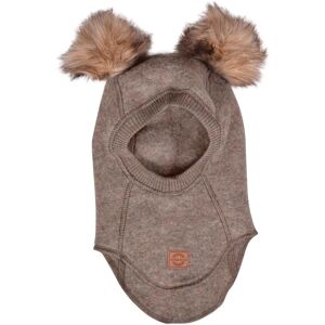 Full wool balaclava with baby pompom Mikk-Line Marron 0/2 months Unisex Full wool balaclava with baby pompom Mikk-Line Marron 0/2 months Unisex