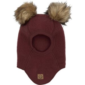 Full wool balaclava with baby pompom Mikk-Line Rouge 0/2 months Unisex Full wool balaclava with baby pompom Mikk-Line Rouge 0/2 months Unisex