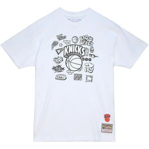 Mitchell & Ness T-shirt New York Knicks NBA Doodle Blanc M Male Mitchell & Ness T-shirt New York Knicks NBA Doodle Blanc M Male