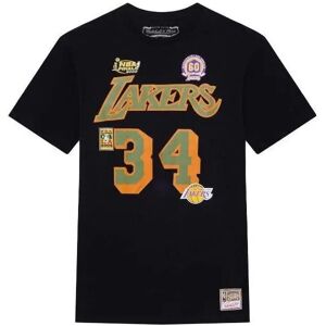 Mitchell & Ness T-shirt Los Angeles Lakers NBA Script N&N Lakers Shaquille O'neal Noir L Male Mitchell & Ness T-shirt Los Angeles Lakers NBA Script N&N Lakers Shaquille O'neal Noir L Male