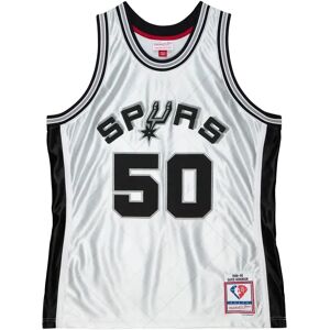 Mitchell & Ness San Antonio Spurs NBA jersey 75th Platinum Swingman 1998 David Robinson Argenté S Unisex Mitchell & Ness San Antonio Spurs NBA jersey 75th Platinum Swingman 1998 David Robinson Argenté S Unisex