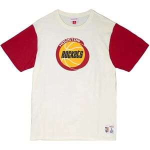 Mitchell & Ness T-shirt Houston Rockets NBA Color Blocked Beige XL Male Mitchell & Ness T-shirt Houston Rockets NBA Color Blocked Beige XL Male