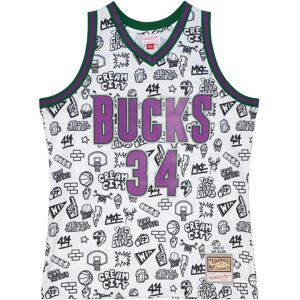 Mitchell & Ness Jersey Milwaukee Bucks NBA Doodle Swingman 2000 Ray Allen Blanc L Male Mitchell & Ness Jersey Milwaukee Bucks NBA Doodle Swingman 2000 Ray Allen Blanc L Male