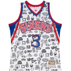 Mitchell & Ness Jersey Philadelphia 76ers NBA Doodle Swingman 1996 Allen Iverson Blanc S Male Mitchell & Ness Jersey Philadelphia 76ers NBA Doodle Swingman 1996 Allen Iverson Blanc S Male