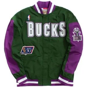 Mitchell & Ness NBA Milwaukee Bucks Jacket authentic 1996/97 Vert 4XL Male Mitchell & Ness NBA Milwaukee Bucks Jacket authentic 1996/97 Vert 4XL Male