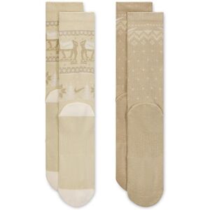 Chaussettes Nike ED PLS CSH Crew (x2) Beige 34/38 Unisex Chaussettes Nike ED PLS CSH Crew (x2) Beige 34/38 Unisex