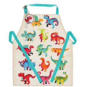 Washable children's apron Rex London Baby Dinos Blanc 41,2x61x0,5 cm Unisex Washable children's apron Rex London Baby Dinos Blanc 41,2x61x0,5 cm Unisex