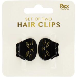 Mini hair clips for girls Rex London Cats (x2) Noir 2,5x1,8x2,1 cm Female Mini hair clips for girls Rex London Cats (x2) Noir 2,5x1,8x2,1 cm Female