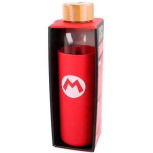 Stor Nintendo Super Mario Bros Glass Bottle w/ Silicone Lid Rouge 585 ml Unisex Stor Nintendo Super Mario Bros Glass Bottle w/ Silicone Lid Rouge 585 ml Unisex