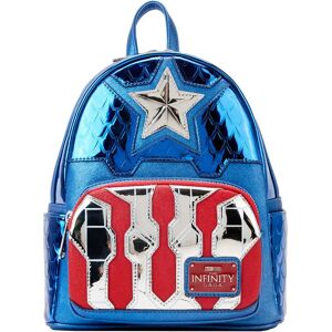 Children's backpack Loungefly Marvel Captain America metallic Bleu 22.5x26.25x11.25 cm Unisex Children's backpack Loungefly Marvel Captain America metallic Bleu 22.5x26.25x11.25 cm Unisex