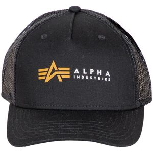 Trucker cap Alpha Industries Alpha Label Noir One size Unisex Trucker cap Alpha Industries Alpha Label Noir One size Unisex