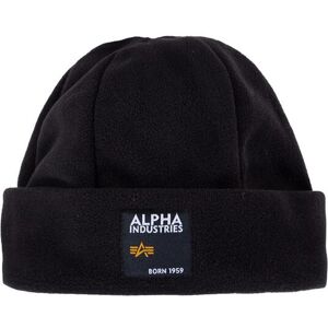 Fleece hat Alpha Industries label Noir One size Unisex Fleece hat Alpha Industries label Noir One size Unisex