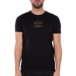 T-shirt Alpha Industries Basic ML Foil Print Noir M Male T-shirt Alpha Industries Basic ML Foil Print Noir M Male