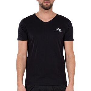 T-shirt Alpha Industries Basic V-Neck Small Logo Noir S Male T-shirt Alpha Industries Basic V-Neck Small Logo Noir S Male