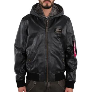 Jacket Alpha Industries MA-1 D-Tec leather Noir M Male Jacket Alpha Industries MA-1 D-Tec leather Noir M Male
