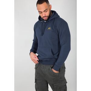 Hoodie Alpha Industries Basic Small Logo Bleu 2XL Male Hoodie Alpha Industries Basic Small Logo Bleu 2XL Male