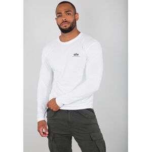 Long sleeve T-shirt Alpha Industries Basic Small Logo Blanc M Male Long sleeve T-shirt Alpha Industries Basic Small Logo Blanc M Male