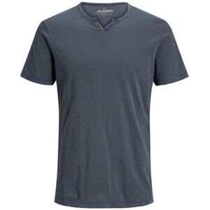 T-shirt Jack & Jones Split neck Bleu M Male T-shirt Jack & Jones Split neck Bleu M Male