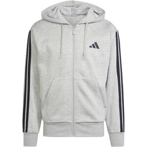 Hooded sweatshirt adidas Essentials 3-Stripes Fleece Gris XL Male Hooded sweatshirt adidas Essentials 3-Stripes Fleece Gris XL Male