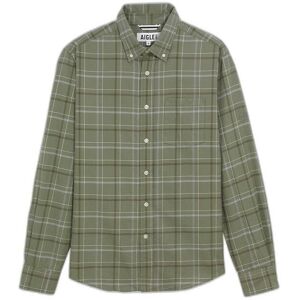 Check shirt with long sleeves Aigle Oxford Vert M Male Check shirt with long sleeves Aigle Oxford Vert M Male
