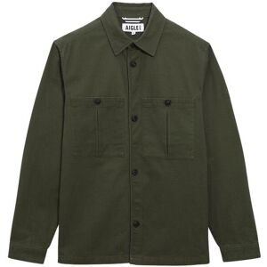 Cotton twill overshirt Aigle AIW24MSHI007 Vert XL Male Cotton twill overshirt Aigle AIW24MSHI007 Vert XL Male
