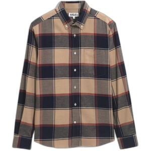 Long-sleeved plaid shirt Aigle Marron M Male Long-sleeved plaid shirt Aigle Marron M Male