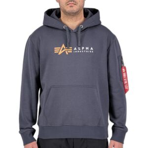 Hoodie Alpha Industries Label Gris XS Male Hoodie Alpha Industries Label Gris XS Male