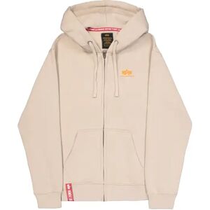 Zip-up hoodie with small logo Alpha Industries Basic Beige 3XL Male Zip-up hoodie with small logo Alpha Industries Basic Beige 3XL Male