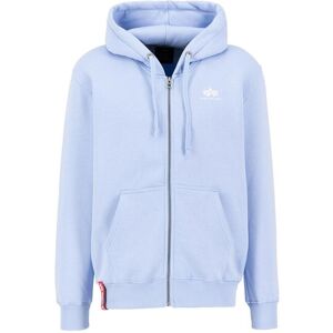 Sweatshirt zipped hoodie Alpha Industries Basic SL Bleu S Male Sweatshirt zipped hoodie Alpha Industries Basic SL Bleu S Male