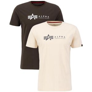 Set of 2 t-shirts Alpha Industries Alpha Label Noir S Male Set of 2 t-shirts Alpha Industries Alpha Label Noir S Male