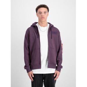 Zipped hoodie with printed back Alpha Industries Violet M Male Zipped hoodie with printed back Alpha Industries Violet M Male