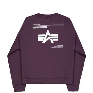 Printed sweatshirt on the back Alpha Industries Logo Violet L Male Printed sweatshirt on the back Alpha Industries Logo Violet L Male