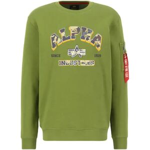 Sweatshirt Alpha Industries College Camo Vert 2XL Male Sweatshirt Alpha Industries College Camo Vert 2XL Male