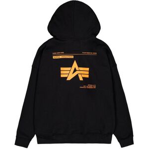 Hooded sweatshirt with print on the back Alpha Industries Logo Noir 2XL Male Hooded sweatshirt with print on the back Alpha Industries Logo Noir 2XL Male