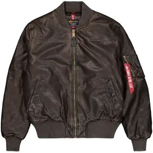 Leather jacket Alpha Industries MA-1 FL Vintage Marron 3XL Male Leather jacket Alpha Industries MA-1 FL Vintage Marron 3XL Male
