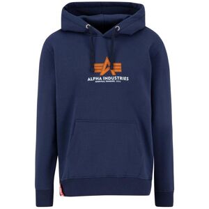 Hooded sweatshirt Alpha Industries Basic Rubber Bleu M Male Hooded sweatshirt Alpha Industries Basic Rubber Bleu M Male