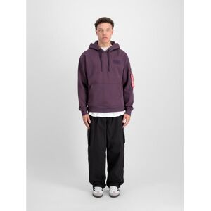 Hooded sweatshirt with print on the back Alpha Industries Violet M Male Hooded sweatshirt with print on the back Alpha Industries Violet M Male