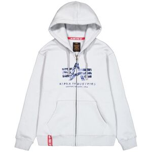 Puffy logo zip-up hoodie Alpha Industries Basic Gris L Male Puffy logo zip-up hoodie Alpha Industries Basic Gris L Male