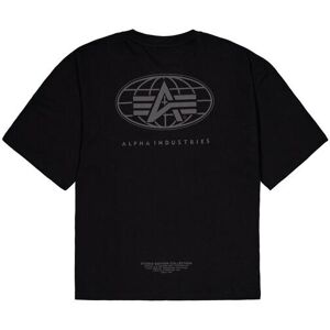 Printed t-shirt on the back Alpha Industries World Logo Noir 2XL Male Printed t-shirt on the back Alpha Industries World Logo Noir 2XL Male