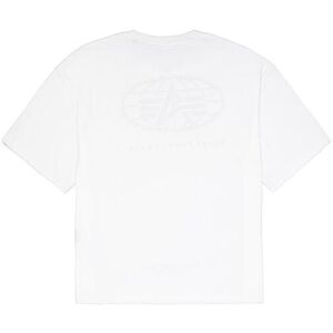 Printed t-shirt on the back Alpha Industries World Logo Blanc S Male Printed t-shirt on the back Alpha Industries World Logo Blanc S Male