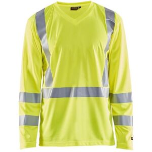 High-visibility v-neck anti-uv anti-odour long-sleeved T-shirt Blaklader Jaune 4XL Male High-visibility v-neck anti-uv anti-odour long-sleeved T-shirt Blaklader Jaune 4XL Male