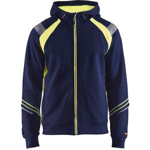 Blaklader 3433 Navy blue/yellow Hoodie Full Zip - Hooded Workwear Blaklader 3433 Navy blue/yellow Hoodie Full Zip - Hooded Workwear