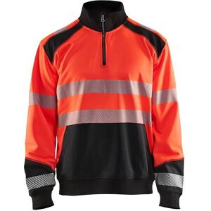 Blaklader 3556 hi-vis sweatshirt half-zip - mens - High visibility clothing Blaklader 3556 hi-vis sweatshirt half-zip - mens - High visibility clothing