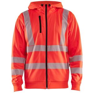 High-visibility zip-up hooded sweatshirt Blaklader Rouge S Male High-visibility zip-up hooded sweatshirt Blaklader Rouge S Male