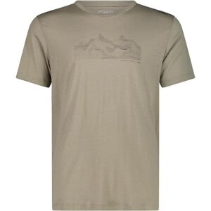 Merino wool crew neck T-shirt CMP Gris 3XL Male Merino wool crew neck T-shirt CMP Gris 3XL Male