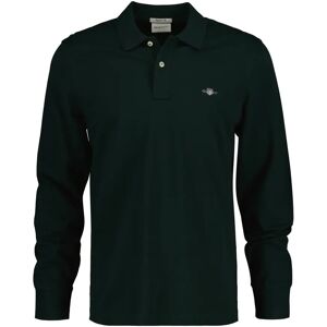 Long-sleeved cotton piqué polo Gant Reg Shield Vert S Male Long-sleeved cotton piqué polo Gant Reg Shield Vert S Male