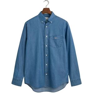 Regular fit indigo shirt Gant Bleu S Male Regular fit indigo shirt Gant Bleu S Male
