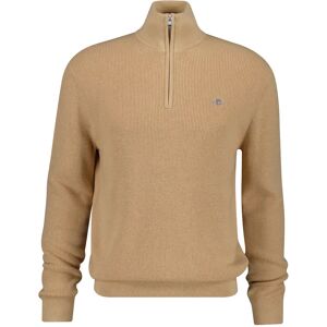 Half zip sweatshirt Gant Marino Ribbed Beige 2XL Male Half zip sweatshirt Gant Marino Ribbed Beige 2XL Male