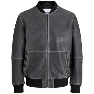 Leather bomber Jack & Jones Cherge SN Noir XL Male Leather bomber Jack & Jones Cherge SN Noir XL Male