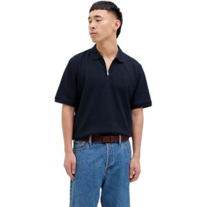 Zip polo shirt Jack & Jones Austin Bleu 2XL Male Zip polo shirt Jack & Jones Austin Bleu 2XL Male